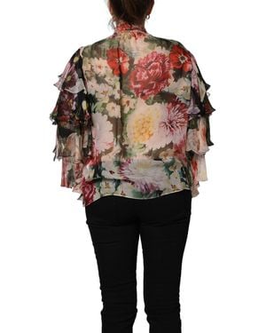Dolce & Gabbana Multicolour Floral Tie - Black