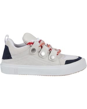 Marcelo Burlon Ticinella Canvas Leather Trainers - White