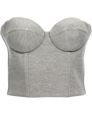 GIUSEPPE DI MORABITO Top Cropped Bustier Viscose Polyamide Elastane Tops - Grey