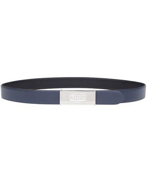 Maison Margiela Reversible Leather Belt - Blue