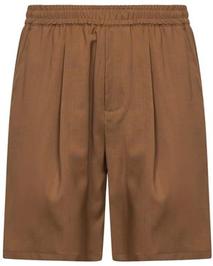 D 40 Safari Stretch Virgin Wool Blend Shorts - Brown