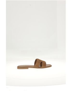 Celine Mule Triomphe 15 Calf Leather Sandal - White