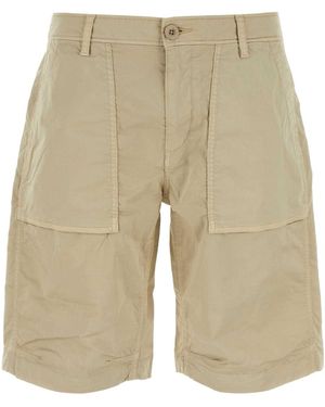 C.P. Company Cotton Stretch Bermuda Shorts - Natural