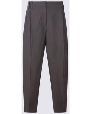 Brunello Cucinelli Wool Trousers - Grey