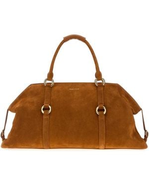 McQueen Caramel Suede Farringdon Maxi Handbag - Brown