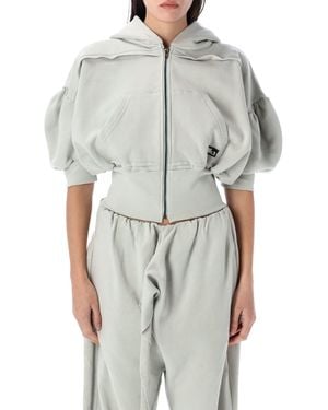 OTTOLINGER Cropped Short Sleeves Hoodie - Grey