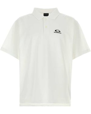 Balenciaga Piquet Oversize Polo Shirt - White