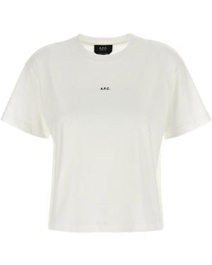 A.P.C. Logo-Embroidered Cotton T-Shirt - White