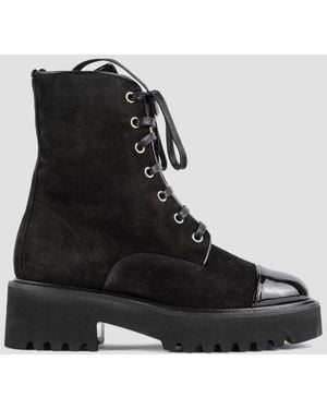 Aquazzura Desert Bootie Flat Boot - Black