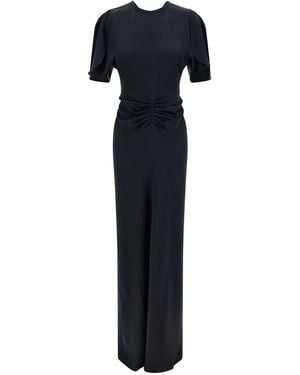 Victoria Beckham Gathered Waist Dress - Blue