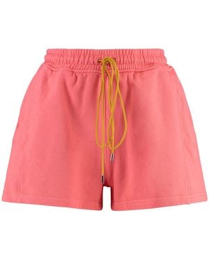 Rhude Cotton Shorts - Red
