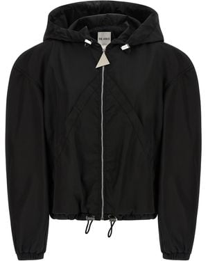 The Attico Maxi Hood Bomber Jacket - Black