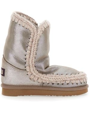 Mou Ankle Boots Patent Suede Sheep - Gray