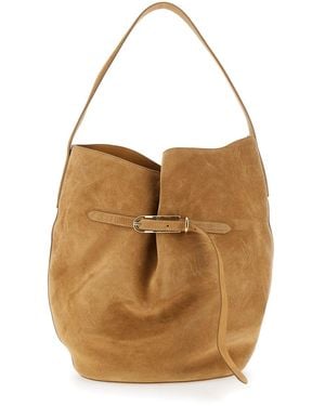 Liffner Belted Bucket Bag Large - Natural