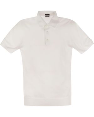 Kiton Short-Sleeved Cotton Polo Shirt - White