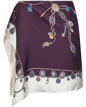 Versace Mini Skirt Silk - Purple