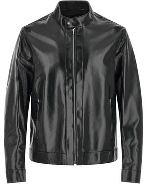 Fendi Lacquered Leather Blouson - Black
