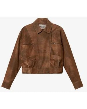 Isabel Marant Marant Etoile Suede Utility Jacket - Brown