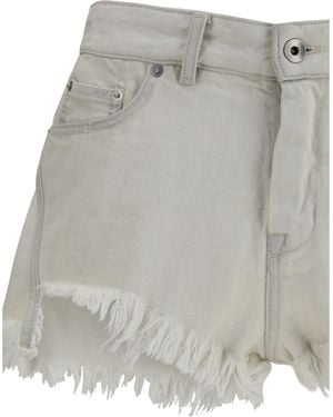 Rick Owens Shorts Temple Bias Cutoffs - Gray
