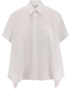 Sacai Shirts Poliestere - White