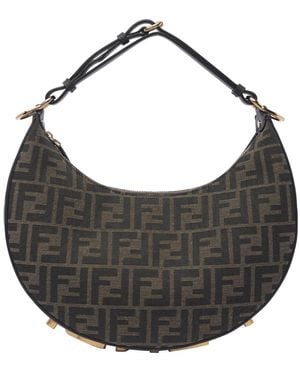 Fendi Graphy Small Shoulder Bag - Black