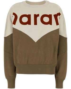 Isabel Marant Two-Tone Cotton Blend Houston Sweatshirt - Brown