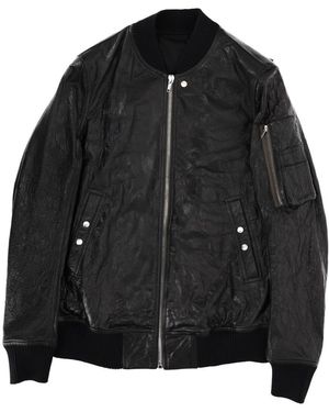 Rick Owens Bomber Jacket Classic Flight - Black
