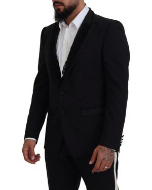 Dolce & Gabbana Martini Slim Fit Jacket Blazer Wool Clothing - Black