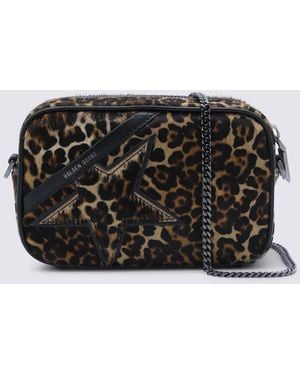 Golden Goose Leopard Leather Crossbody Bag - Black