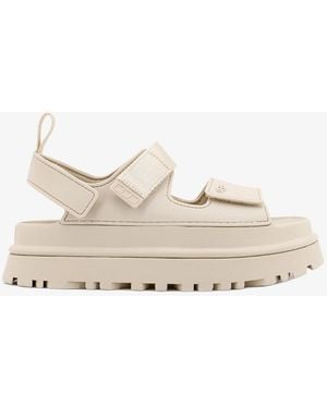 UGG Rubber Sandals With Embossed Logo - Natural