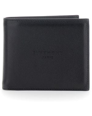 Givenchy Bi-Fold Wallet Pebbled Leather Calfskin - Black