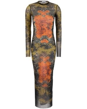 Jean Paul Gaultier Printed Tulle Dress - Multicolor
