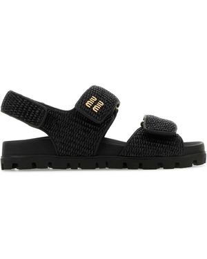 Miu Miu Sandals - Black