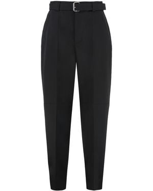Bottega Veneta Cotton-Twill Bush Pants Straight - Black