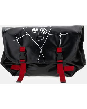 Plan C Bags Co Pu Ny Metal Calf Leather - White