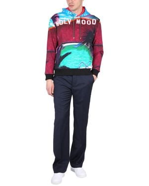 Etro California Print Sweatshirt Cotton Polyester Sweatshirts - Blue