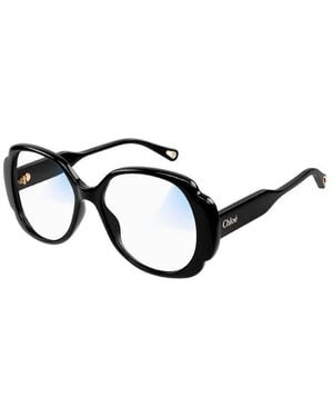 Chloé Chloe Sunglasses Butterfly Full Rim, Frame And Transparent Photochromic Lens Ch0196S001 - Black