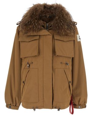 AFTER LABEL Short Parka Ushuaia Polyester Coat - Brown