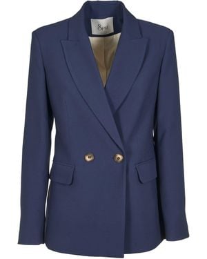 8pm Wrap Two-Button Blazer - Blue