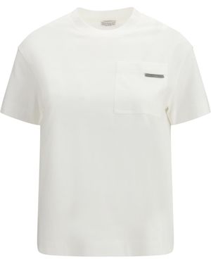 Brunello Cucinelli Cotton T-Shirt T-Shirts - White