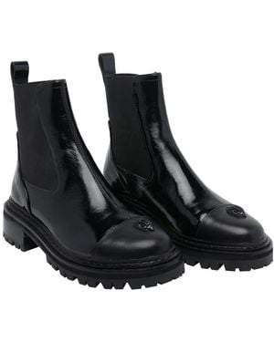 Kurt Geiger Boots Suede Leather/Rubber Sole - Black