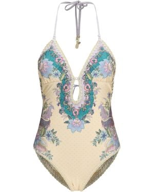 Zimmermann Indra Crochet Detail One-Piece Swimsuit Polyamide; Elastane Swimwear - Blue