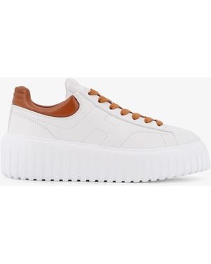 Hogan H-Stripes Low-Top Leather Trainers - White