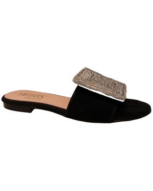 Hego's Camoscio Acc Q-T Calf Leather Shoe - Black