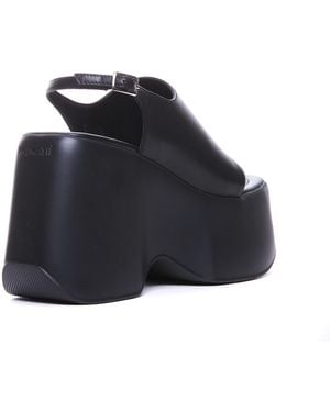 Vic Matié Sandals Calf Leather/Rubber Sole - Blue