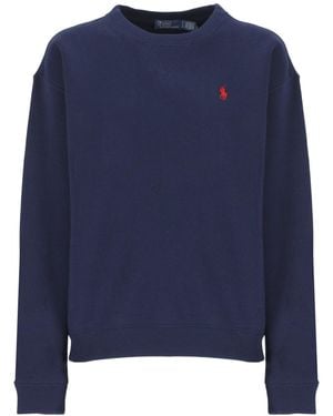 Polo Ralph Lauren Iconic Pony-Embroidered Cotton Sweatshirt - Blue