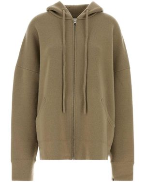 Extreme Cashmere Cappuccino Stretch Cashmere Blend Donnie Oversize Sweatshirt - Green