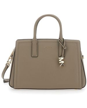 MICHAEL Michael Kors Handbag With Metallic Lettering Logo And Pendant On The Front