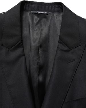 Dolce & Gabbana Wool Single Breasted Blazer Jacket Virgin Silk Clothing - Black