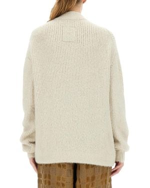 Uma Wang Cardigan Wool Blend Polyamide Jumpers - Natural